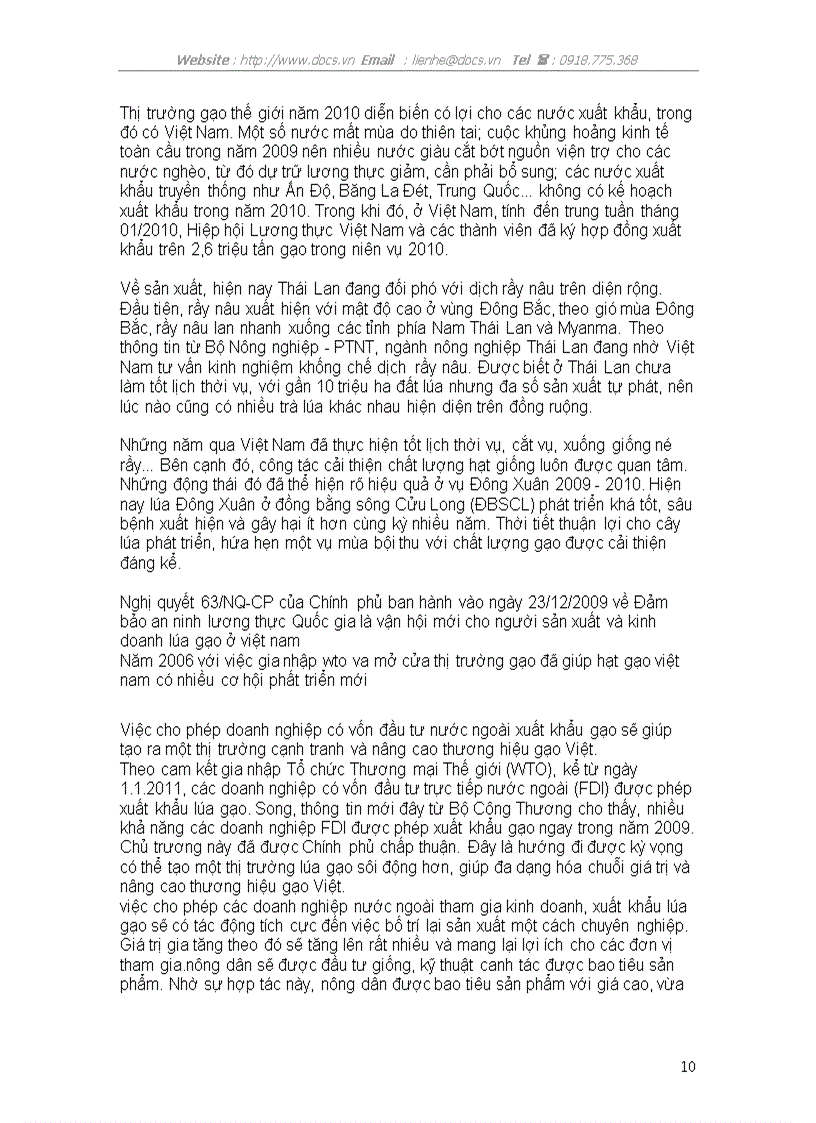 image for page Phân tích ma trận swot của ngành xuất khẩu gạo Việt Nam