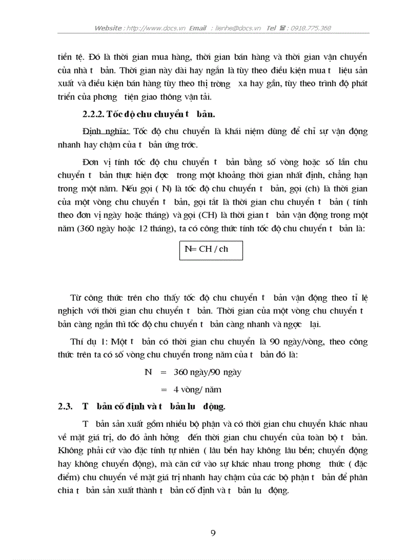 image for page Tuần hoàn chu chuyển tư bản