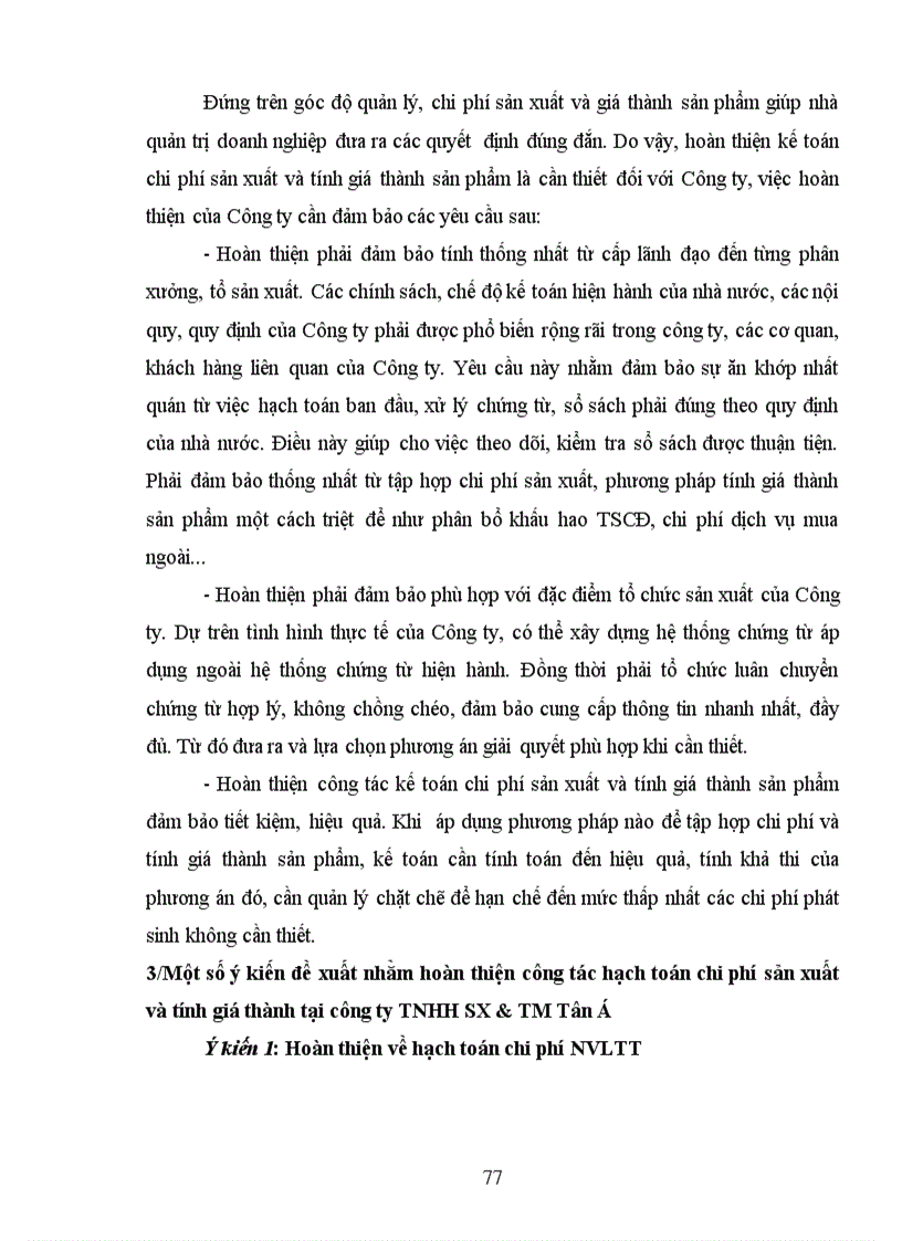 image for page Tổ chức công tác kế toán chi phí sản xuất và tính giá thành giá thành sản phẩm tại Công ty TNHH sản xuất và thương mại Tân Á