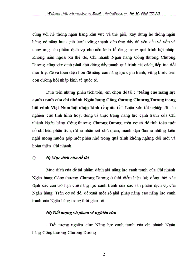 image for page Nâng cao năng lực cạnh tranh của chi nhánh Ngân hàng Công thương Chương Dương trong bối cảnh Việt Nam hội nhập kinh tế quốc tế