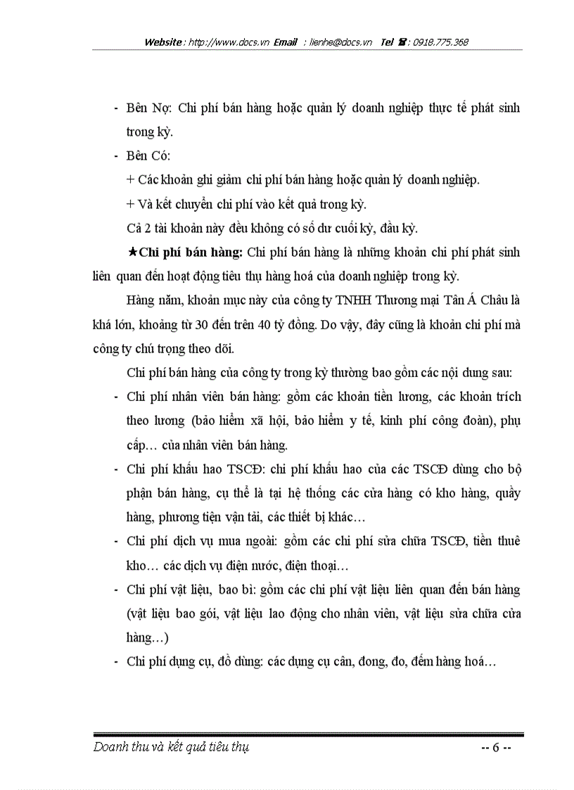 image for page Hoàn thiện kế toán doanh thu chi phí và kết quả kinh doanh tại Công ty TNHH Thương mại Tân Á Châu ko lý luận