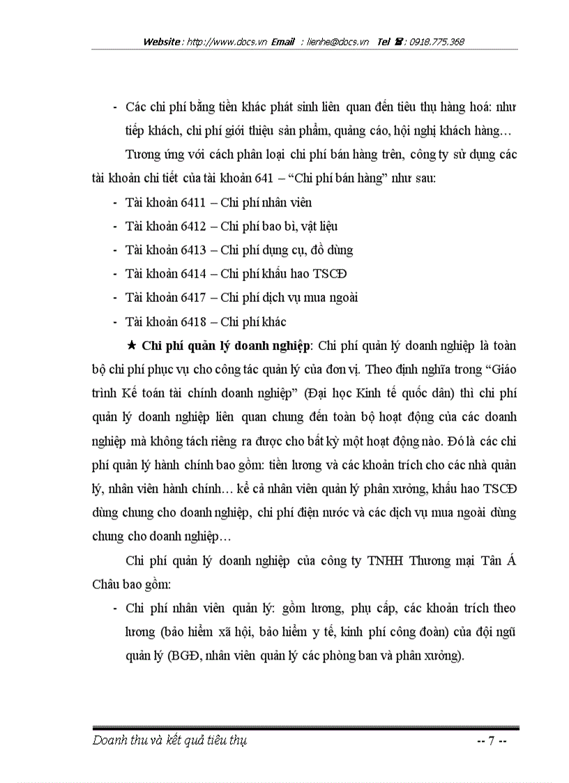image for page Hoàn thiện kế toán doanh thu chi phí và kết quả kinh doanh tại Công ty TNHH Thương mại Tân Á Châu ko lý luận