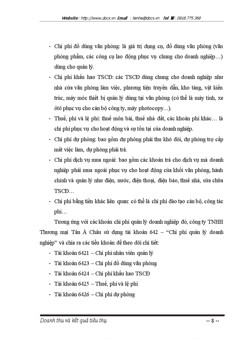 image for page Hoàn thiện kế toán doanh thu chi phí và kết quả kinh doanh tại Công ty TNHH Thương mại Tân Á Châu ko lý luận