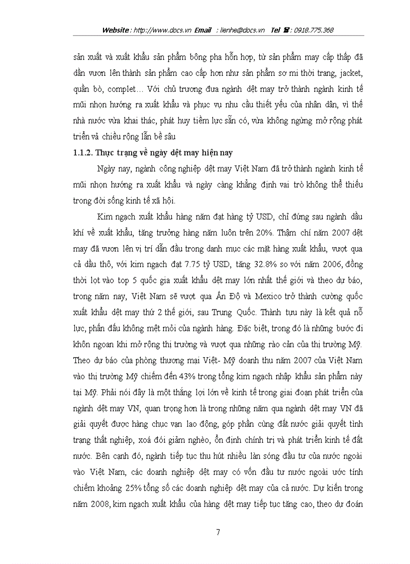 image for page Nâng cao năng lực cạnh tranh của tổng công ty dệt may Hà Nội