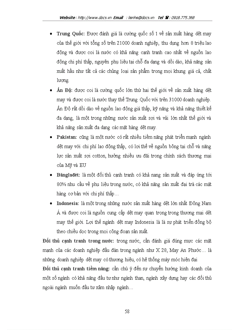 image for page Nâng cao năng lực cạnh tranh của tổng công ty dệt may Hà Nội