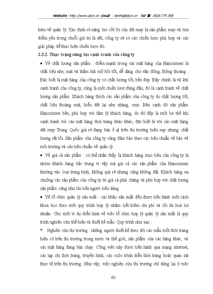 image for page Nâng cao năng lực cạnh tranh của tổng công ty dệt may Hà Nội