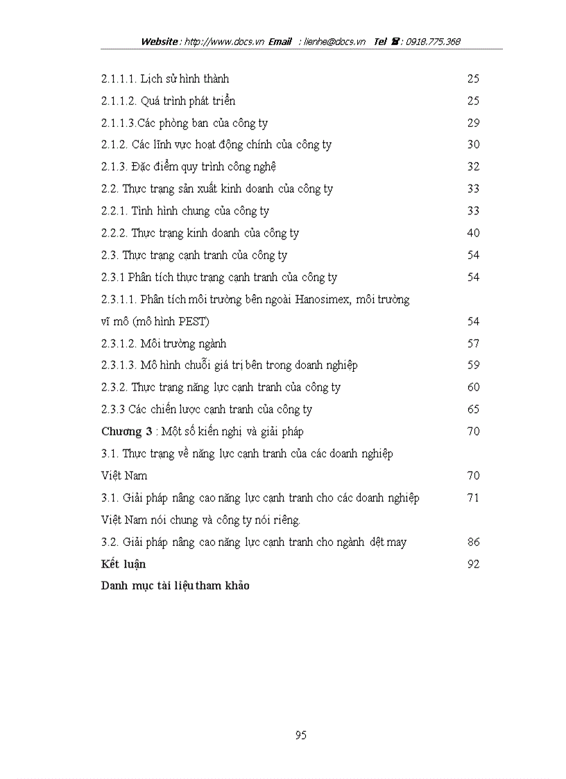 image for page Nâng cao năng lực cạnh tranh của tổng công ty dệt may Hà Nội