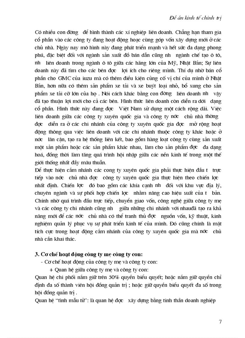 image for page Vai trò và đặc điểm của mô hình công ty mẹ công ty con