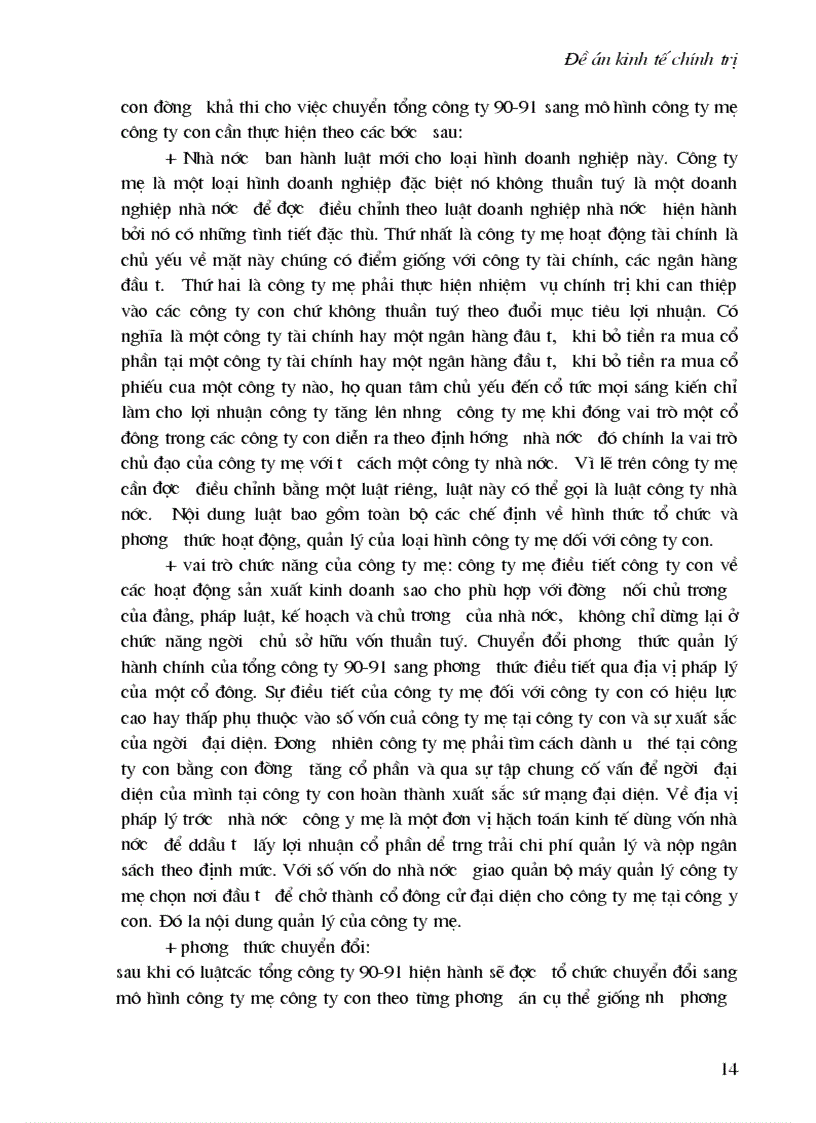 image for page Vai trò và đặc điểm của mô hình công ty mẹ công ty con