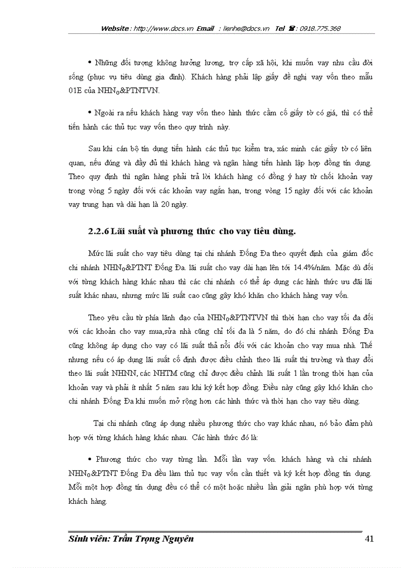 image for page Mở rộng cho vay tiêu dùng tại chi nhánh ngân hàng nông nghiệp và phát triển nông thôn Đống Đa