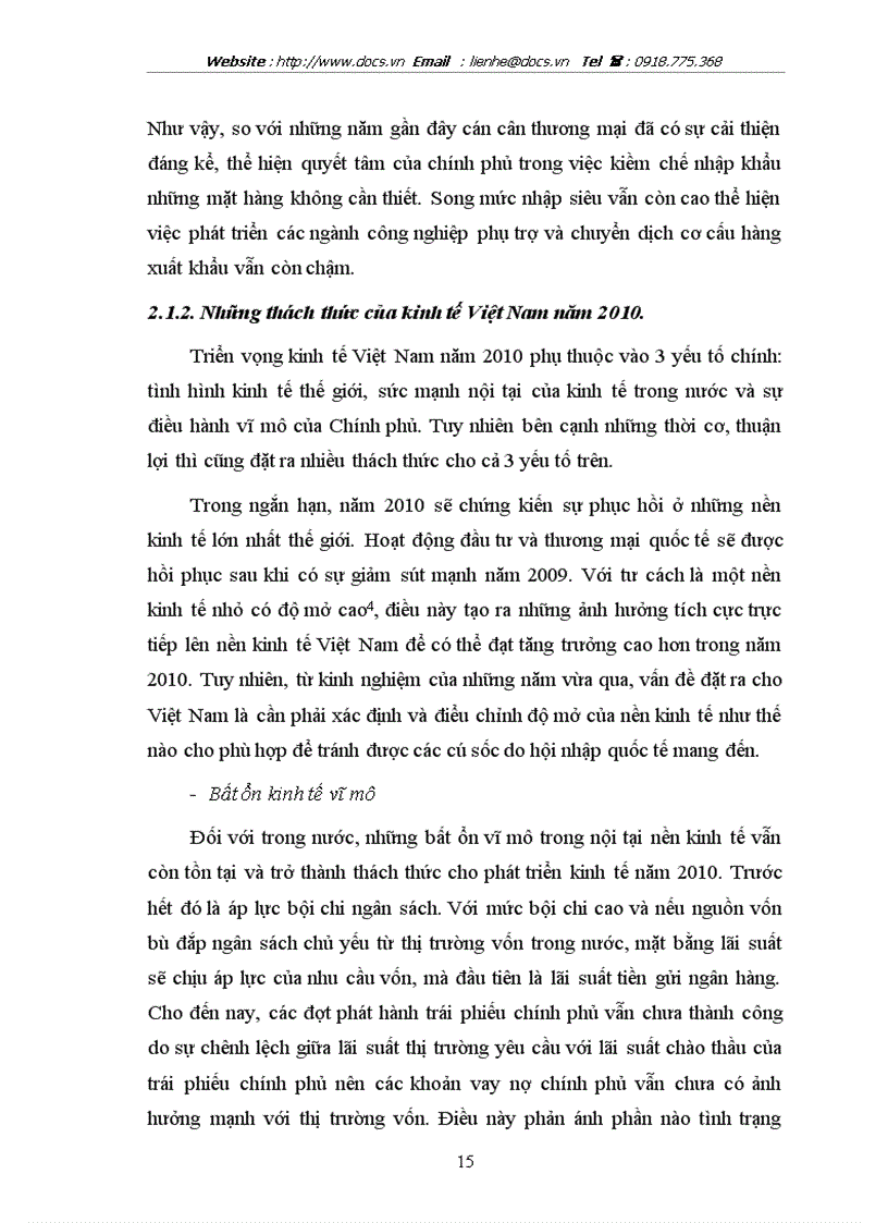 image for page Đánh giá chính sách tiền tệ ở Việt Nam với mục tiêu kiểm soát lạm phát và ổn định kinh tế vĩ mô trong năm 2010