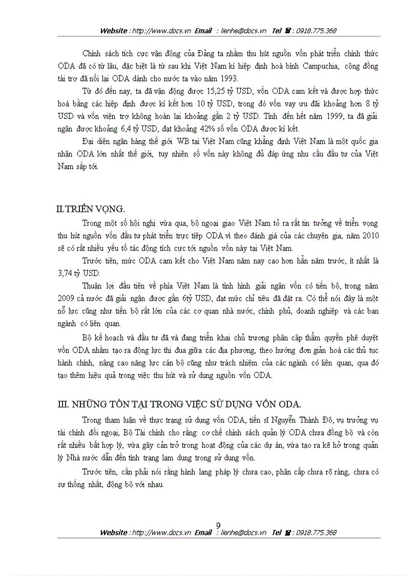 image for page Vấn đề thu hút và sử dụng vốn ODA tại Việt Nam thực trạng và giải pháp