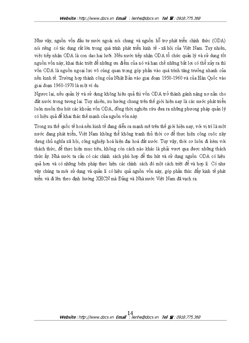 image for page Vấn đề thu hút và sử dụng vốn ODA tại Việt Nam thực trạng và giải pháp