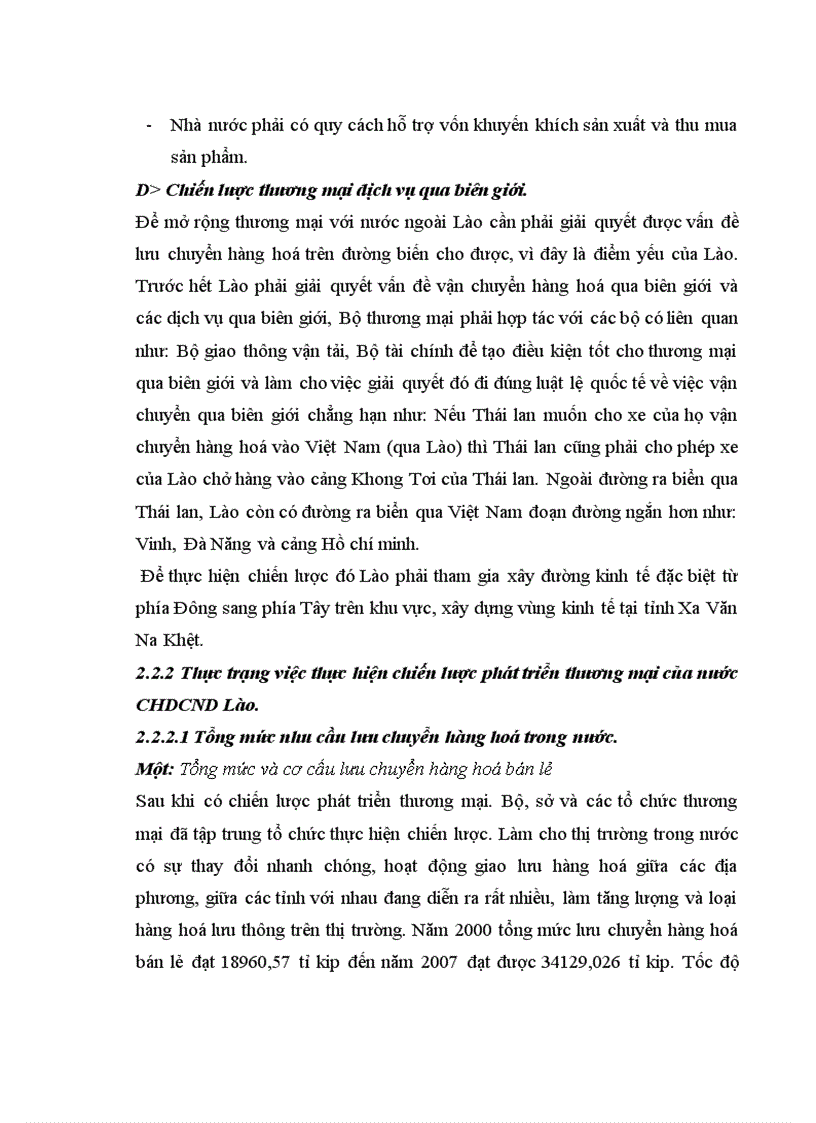 image for page Nghiên cứu tình hình thực hiện chiến lược thương mại của nước CHDCND Lào