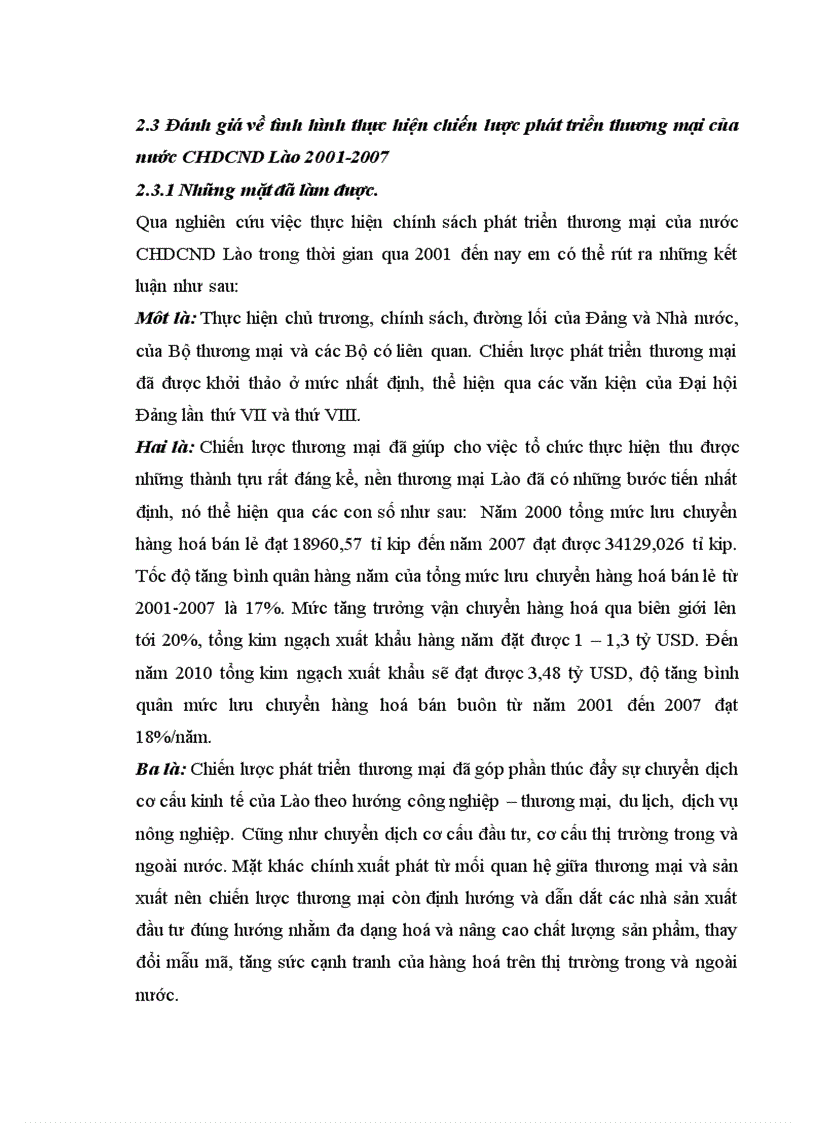 image for page Nghiên cứu tình hình thực hiện chiến lược thương mại của nước CHDCND Lào