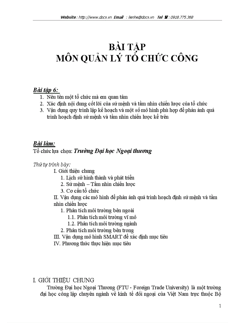 image for page 1Nêu tên một tổ chức mà em quan tâm 2 Xác định nội dung cốt lõi của sứ mệnh và tầm nhìn chiến lược của tổ chức 3 Vận dụng quy trình lập kế hoạch