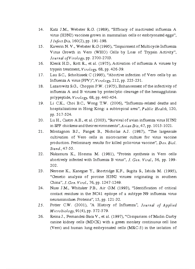 image for page Nghiên cứu thích ứng chủng virút Cúm mùa trên các dòng tế bào khác nhau