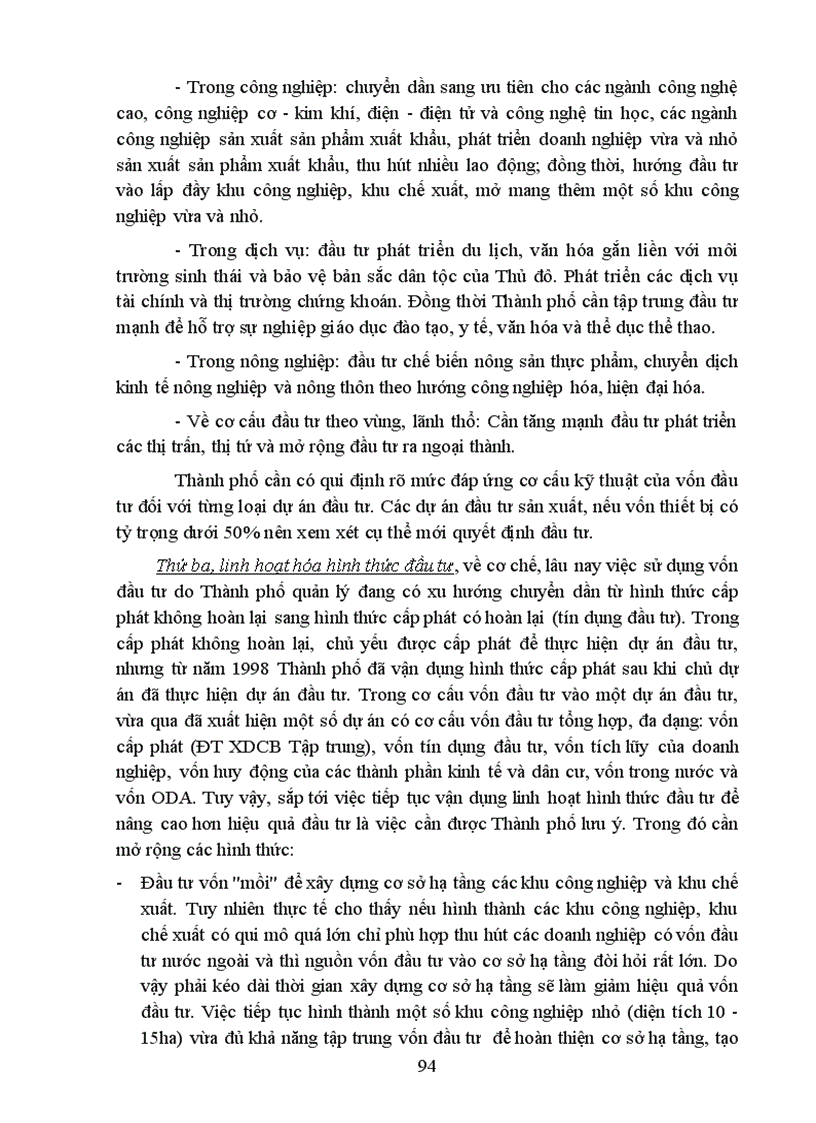 image for page Giải pháp huy động và nâng cao hiệu quả sự dụng vốn dài hạn cho đầu tư phát triển Kinh tế ở Hà nội