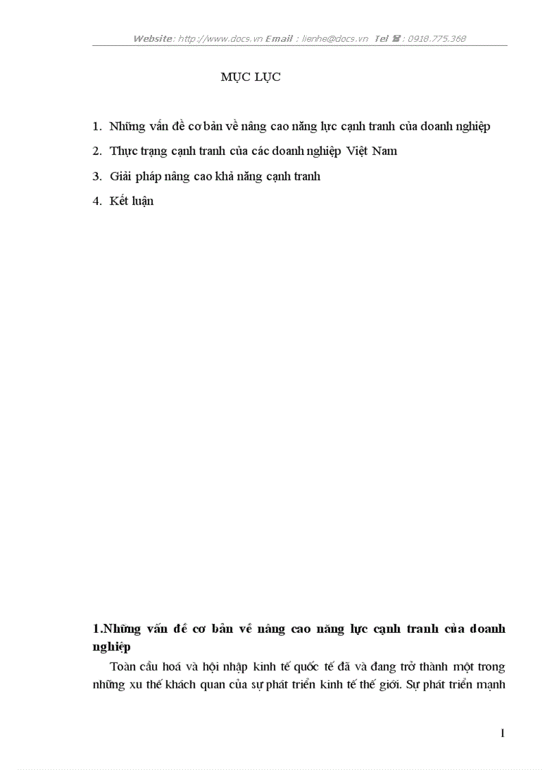 image for page Vấn đề cơ bản về nâng cao năng lực cạnh tranh và thực trạng cạnh tranh của doanh nghiệp