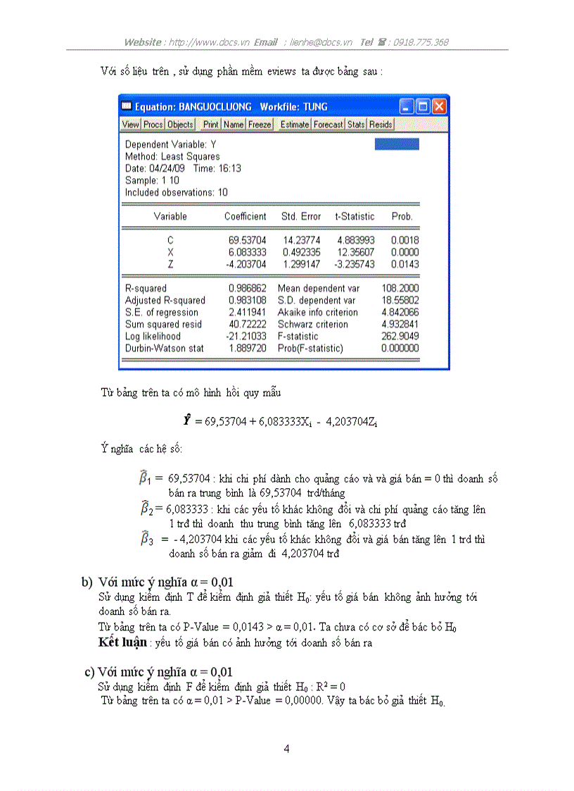 image for page Bài thực hành kinh tế lượng sử dụng Eviews