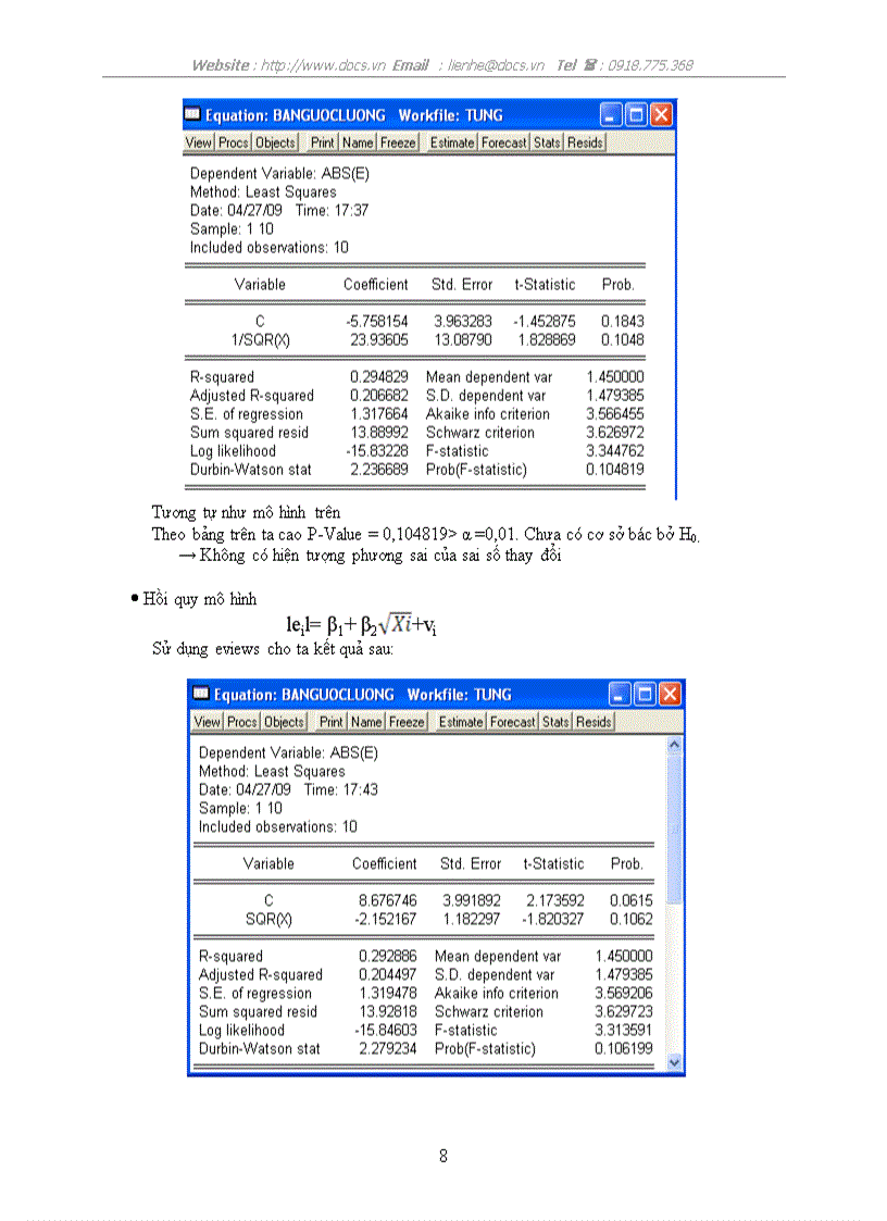 image for page Bài thực hành kinh tế lượng sử dụng Eviews