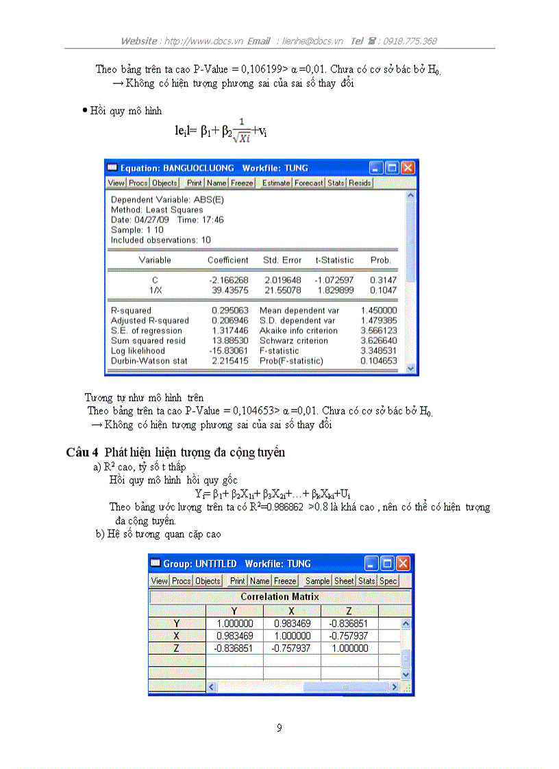 image for page Bài thực hành kinh tế lượng sử dụng Eviews