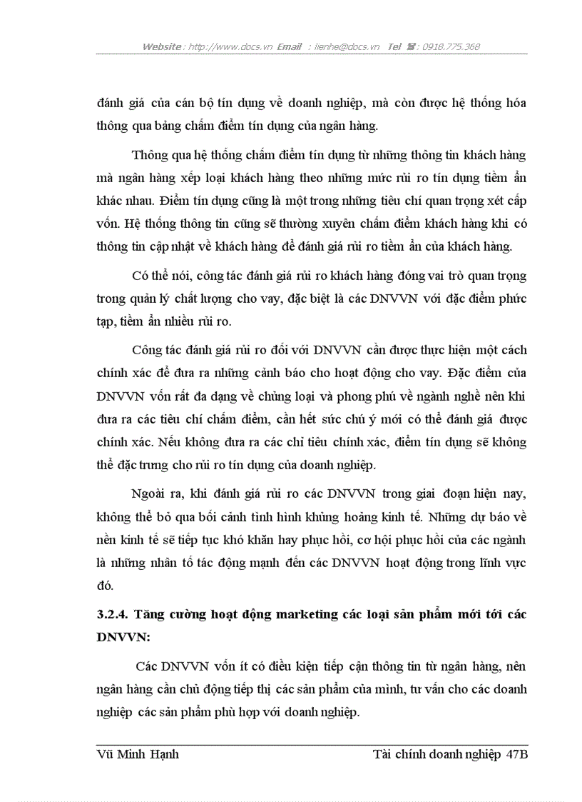 image for page Nâng cao chất lượng cho vay đối với doanh nghiệp vừa và nhỏ tại chi nhánh Láng Hạ Ngân hàng thương mại cổ phần Quân Đội