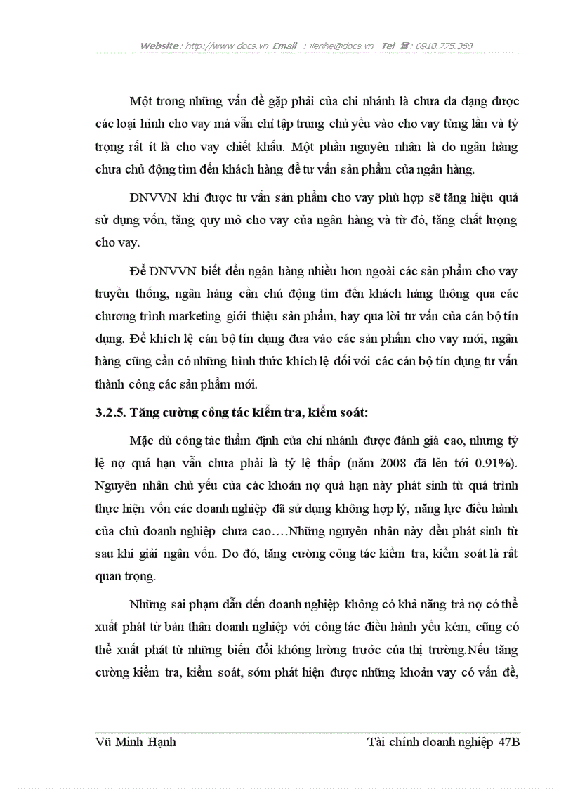 image for page Nâng cao chất lượng cho vay đối với doanh nghiệp vừa và nhỏ tại chi nhánh Láng Hạ Ngân hàng thương mại cổ phần Quân Đội