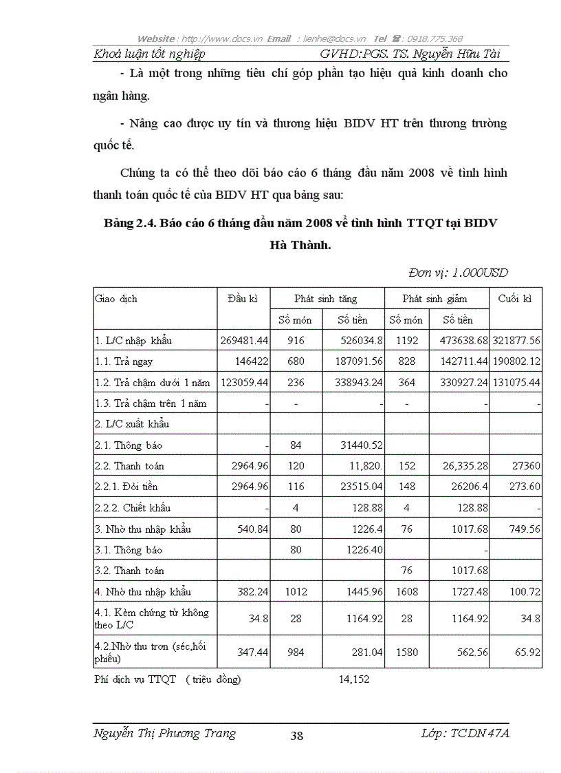 image for page Hạn chế rủi ro trong thanh toán quốc tế theo phương thức tín dụng chứng từ tại bidv hà thành