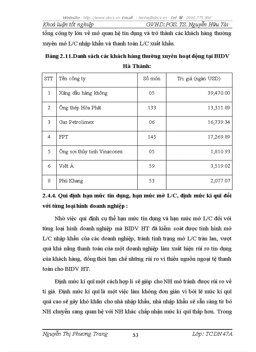 image for page Hạn chế rủi ro trong thanh toán quốc tế theo phương thức tín dụng chứng từ tại bidv hà thành