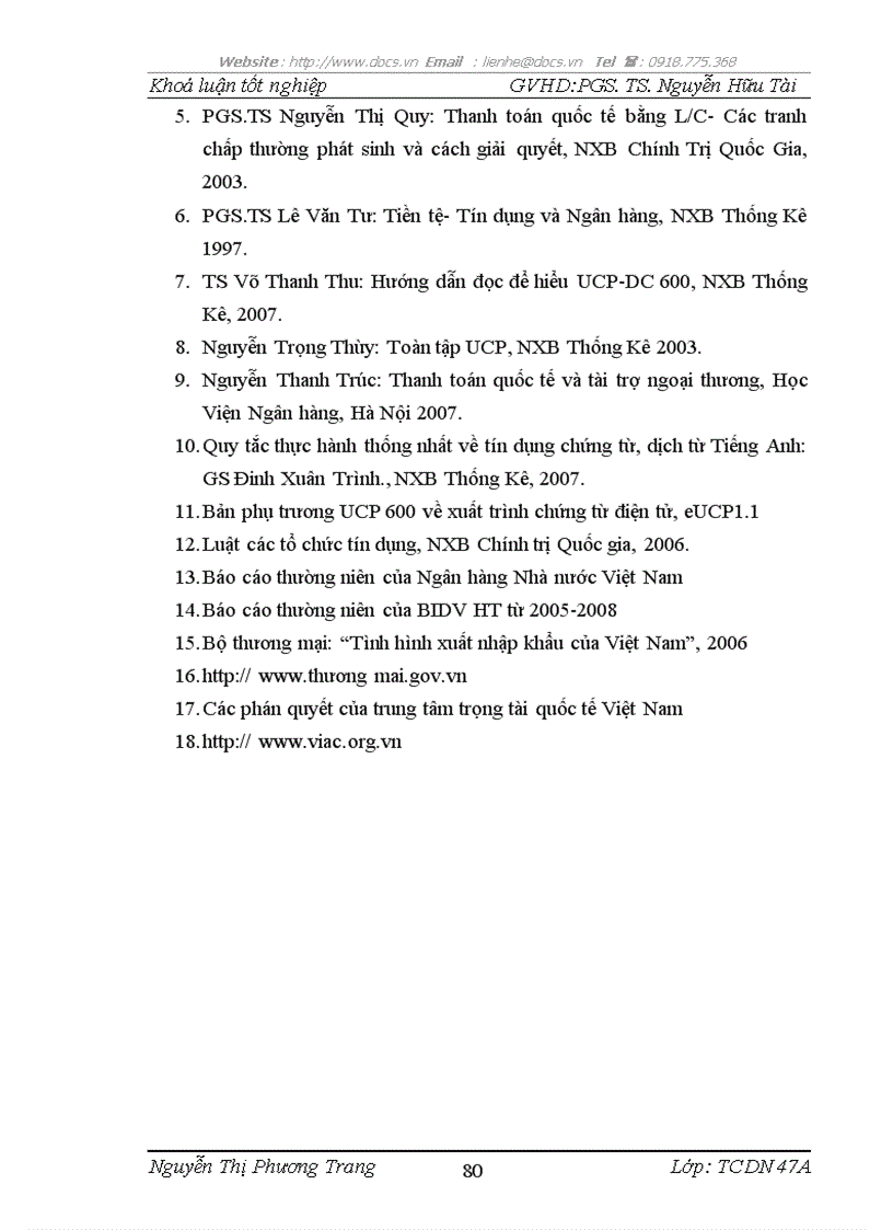 image for page Hạn chế rủi ro trong thanh toán quốc tế theo phương thức tín dụng chứng từ tại bidv hà thành