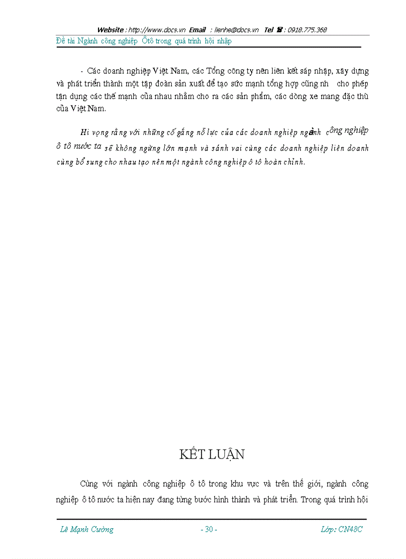 image for page Thực trạng và những biện pháp nhằm nâng cao khả năng cạnh tranh của ngành công nghiệp ô tô tại việt nam trong quá trình hội nhập WTO