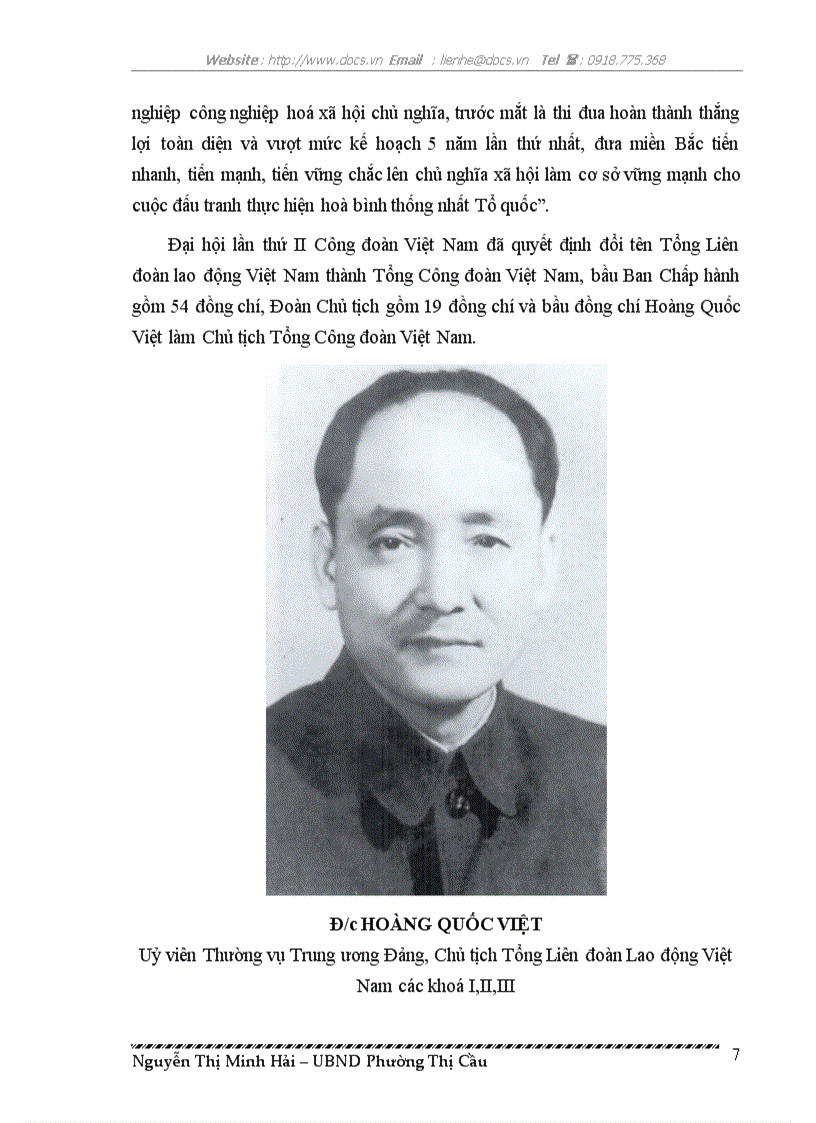 image for page Bài dự thi tìm hiểu Công đoàn 80 năm Một chặng đường lịch sử