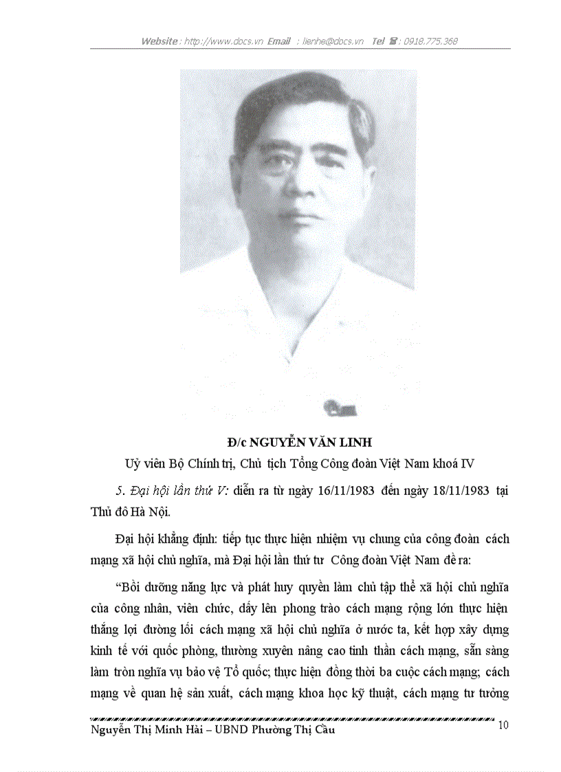 image for page Bài dự thi tìm hiểu Công đoàn 80 năm Một chặng đường lịch sử