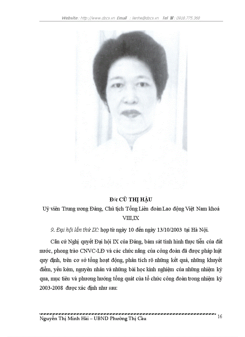 image for page Bài dự thi tìm hiểu Công đoàn 80 năm Một chặng đường lịch sử