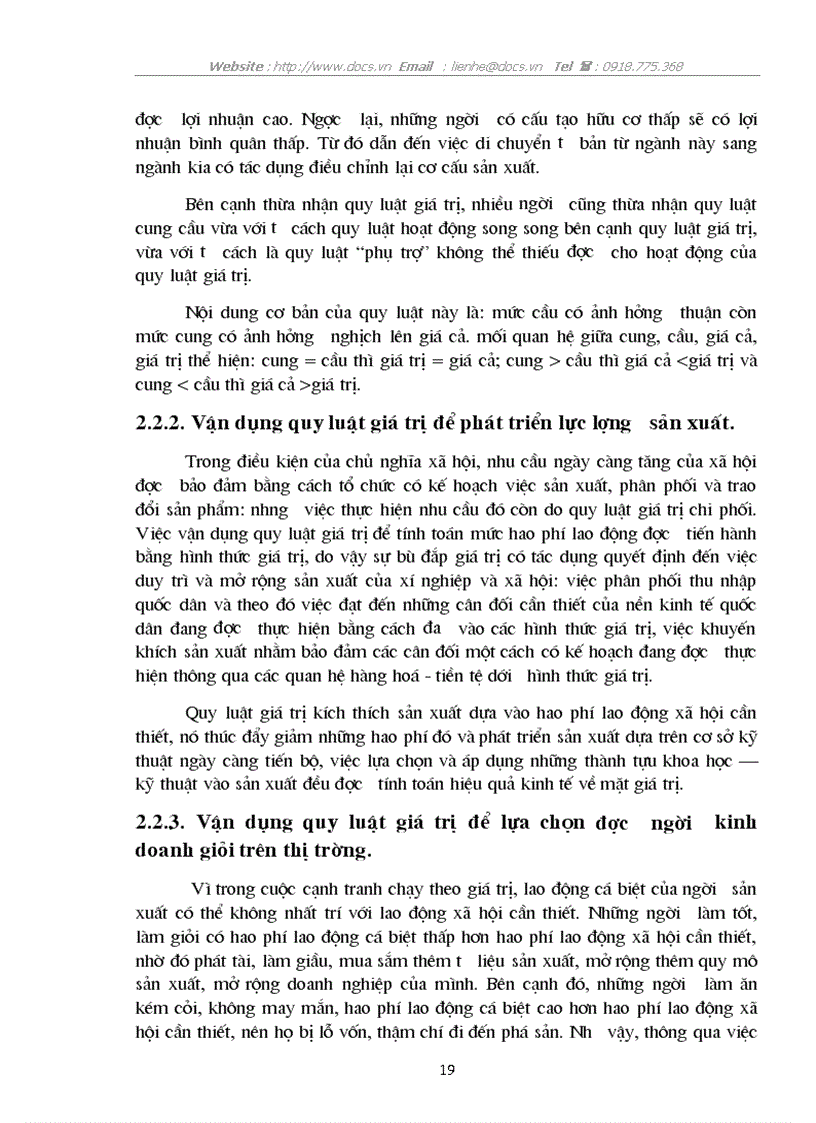 image for page Quy luật giá trị của Mac và vai trò của nó trong nền kinh tế thị trường ở nước ta