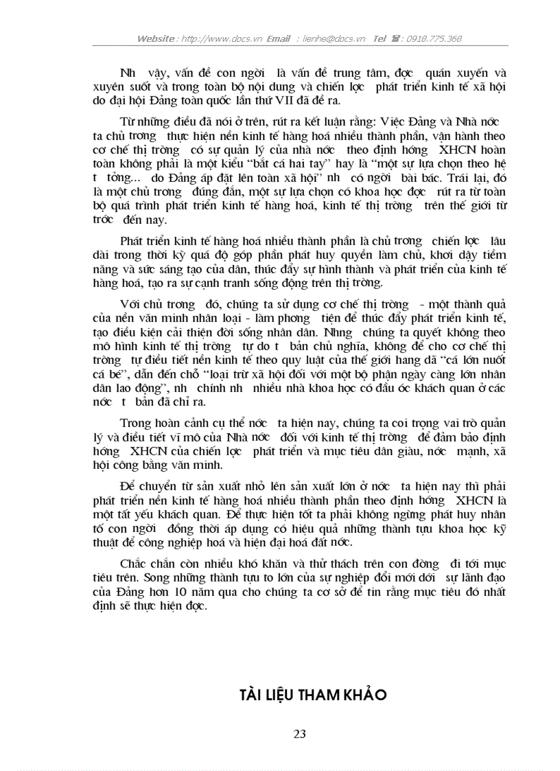 image for page Nền kinh tế hàng hoá nhiều thành phần theo định hướng XHCN ở nước ta Thực trạng và một số giải pháp cơ bản