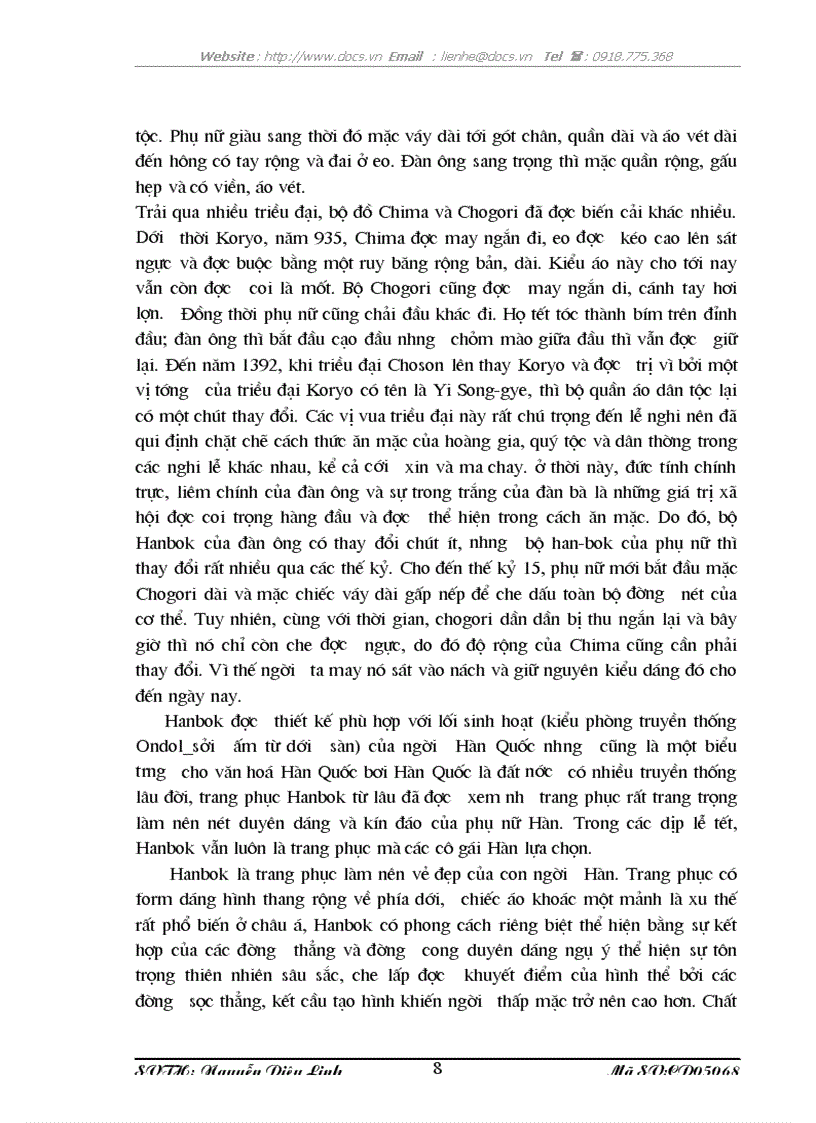 image for page Sáng tác trang phục dạo phố xuân hè cho nữ thanh niên dựa trên nghiên cứu trang phục truyền thống Hanbok Hàn Quốc