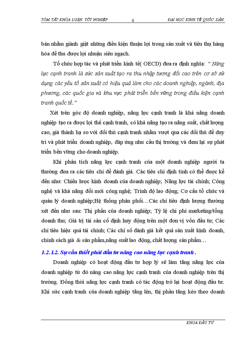 image for page Đầu tư nâng cao năng lực cạnh tranh tại công ty cổ phần Tràng An Thực trạng và giải pháp