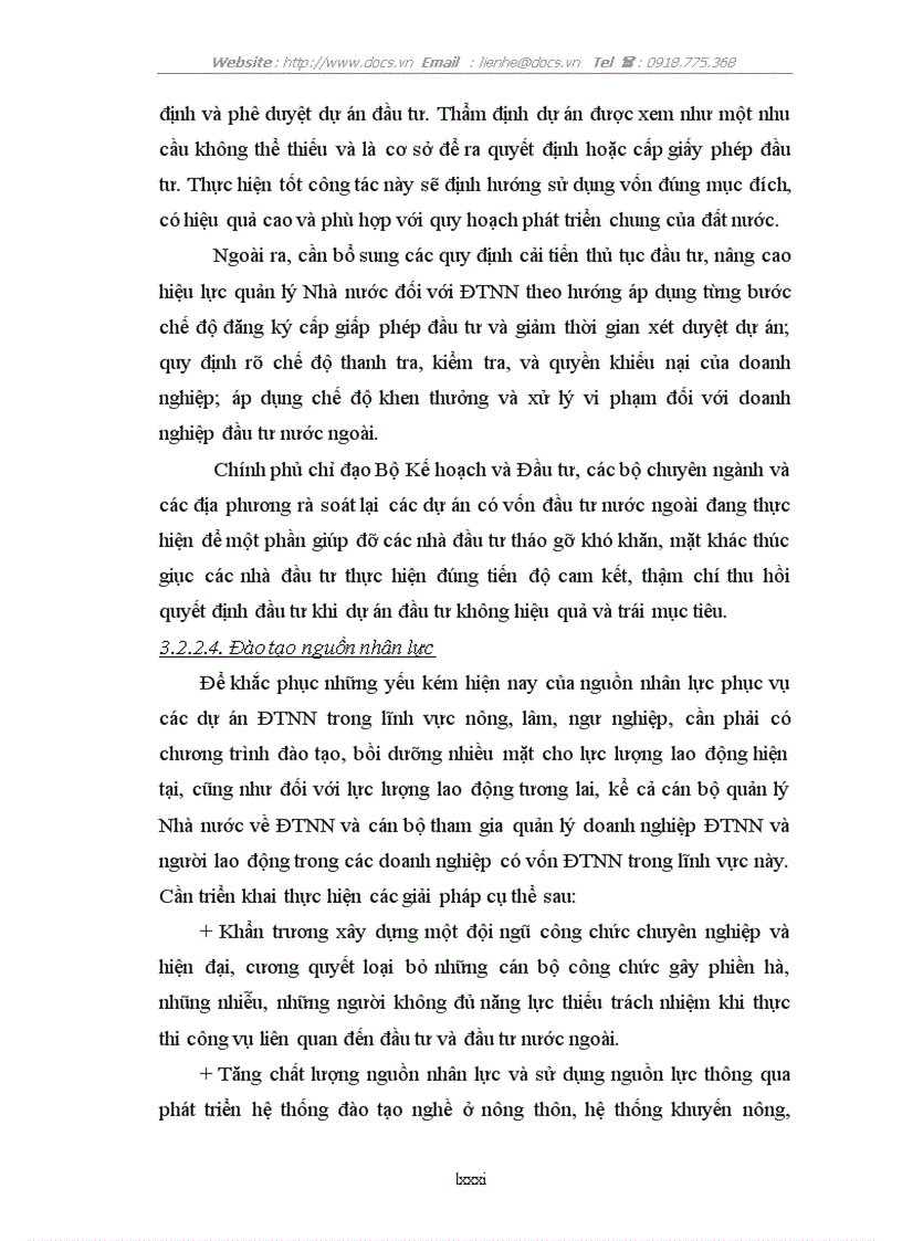 image for page Giải pháp nâng cao hiệu quả đầu tư trực tiếp nước ngoài trong lĩnh vực nông nghiệp và phát triển nông thôn đến năm 2015