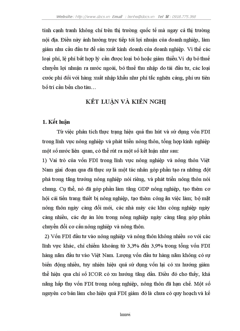 image for page Giải pháp nâng cao hiệu quả đầu tư trực tiếp nước ngoài trong lĩnh vực nông nghiệp và phát triển nông thôn đến năm 2015