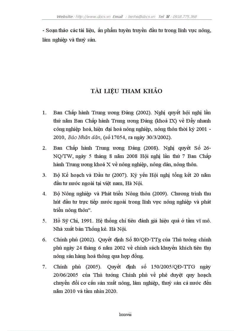 image for page Giải pháp nâng cao hiệu quả đầu tư trực tiếp nước ngoài trong lĩnh vực nông nghiệp và phát triển nông thôn đến năm 2015