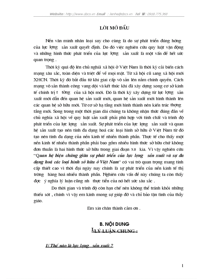 image for page Quan hệ biện chứng giữa sự phát triển của lực lượng sản xuất và sự đa dạng hoá các loại hình sở hữu ở Việt Nam