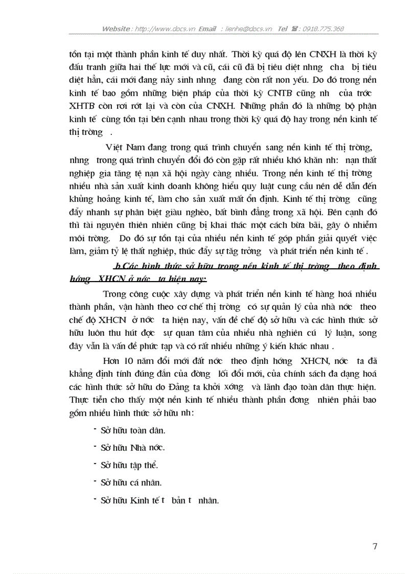 image for page Quan hệ biện chứng giữa sự phát triển của lực lượng sản xuất và sự đa dạng hoá các loại hình sở hữu ở Việt Nam