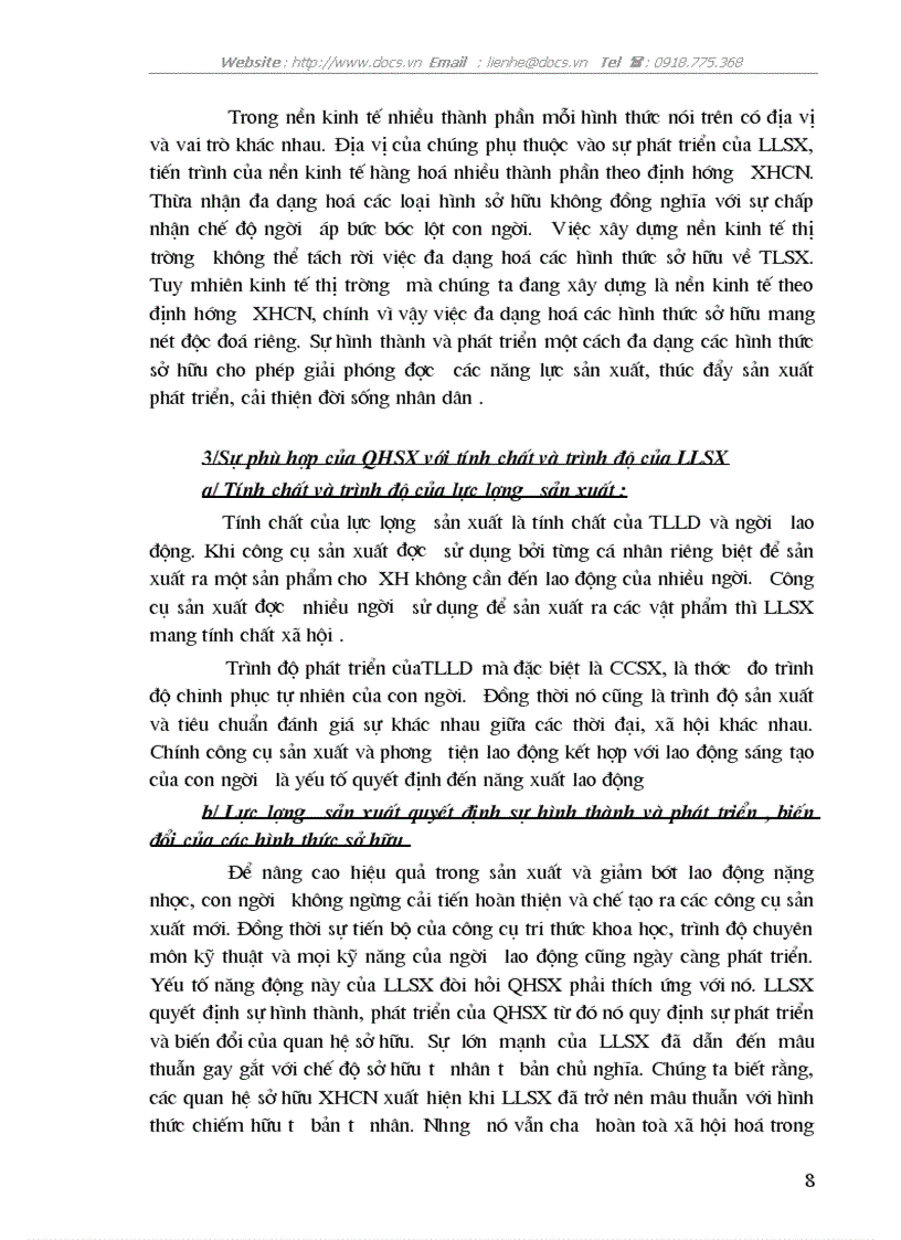 image for page Quan hệ biện chứng giữa sự phát triển của lực lượng sản xuất và sự đa dạng hoá các loại hình sở hữu ở Việt Nam