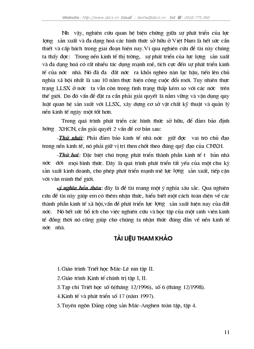 image for page Quan hệ biện chứng giữa sự phát triển của lực lượng sản xuất và sự đa dạng hoá các loại hình sở hữu ở Việt Nam