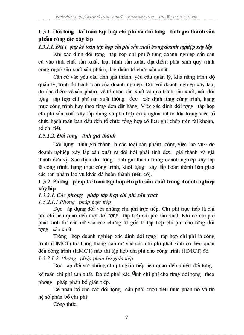 image for page Kế toán tập hợp chi phí sản xuất và tính giá thành sản phẩm xây lắp ở công ty cổ phần xây dựng số 11 Vinaconex 1