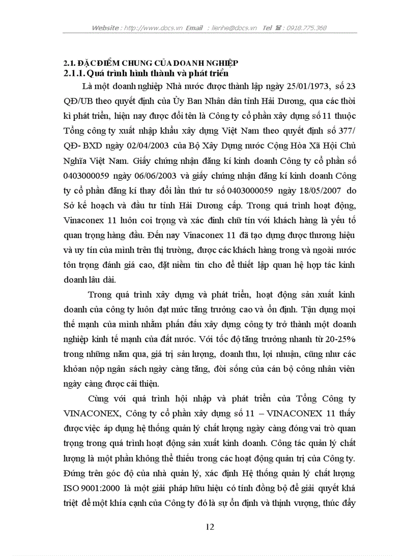 image for page Kế toán tập hợp chi phí sản xuất và tính giá thành sản phẩm xây lắp ở công ty cổ phần xây dựng số 11 Vinaconex 1