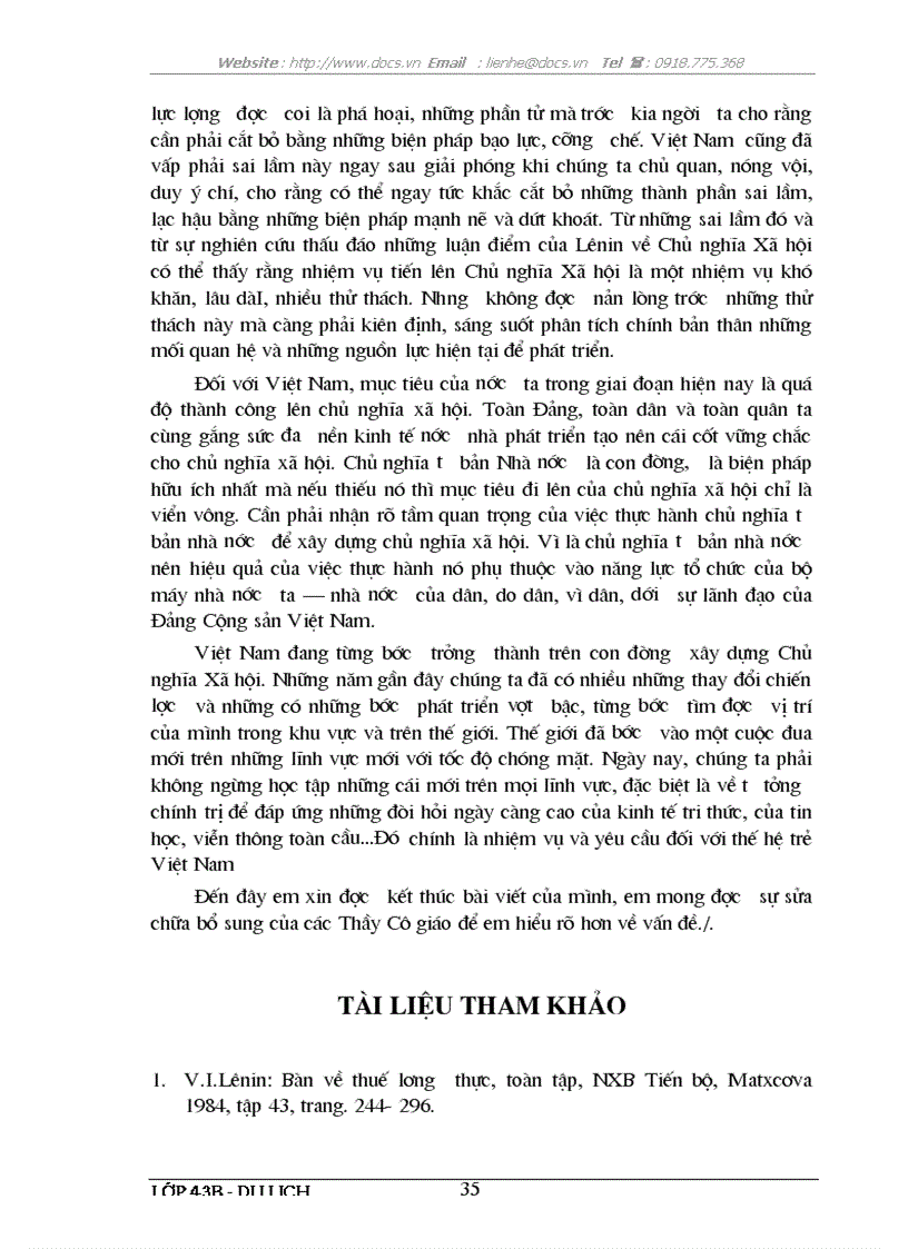 image for page Lý luận của Lênin về Chủ nghĩa Tư bản Nhà nước ở trong thời kỳ quá độ lên Chủ nghĩa Xã hội và sự vận dụng lý luận đó ở Việt Nam hiện nay