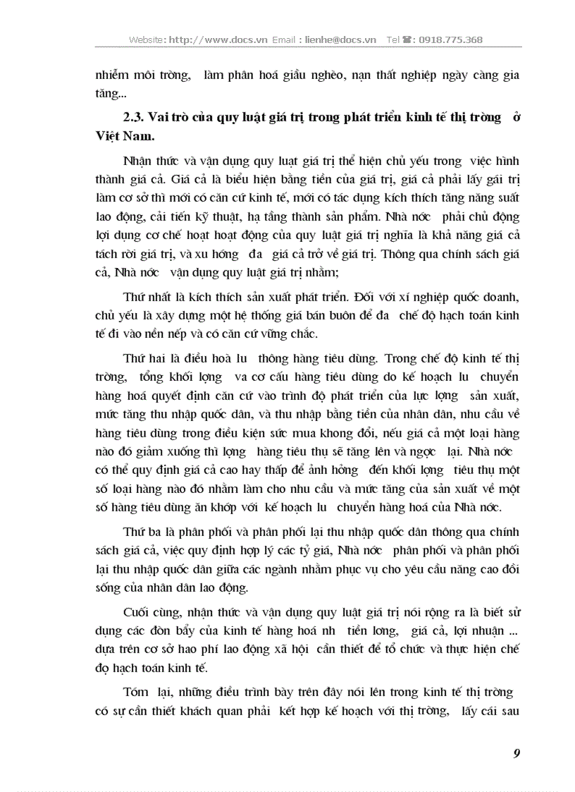 image for page Quy luật giá trị đối với nền KTTT Thực trạng nền kinh tế nước ta các giải pháp nhằm phát triển nền KTTT ở VN